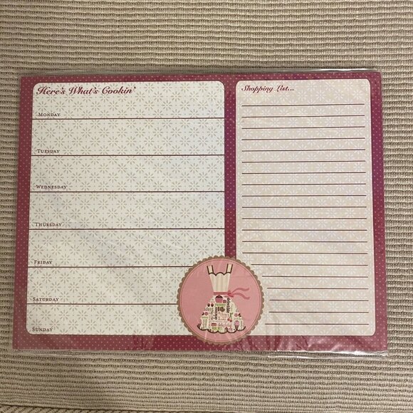 Vintage 2010 Studio 18 Menu/Shopping Magnetic Listpad 8'' x 6'' 52 Sheets Unused - Picture 1 of 6